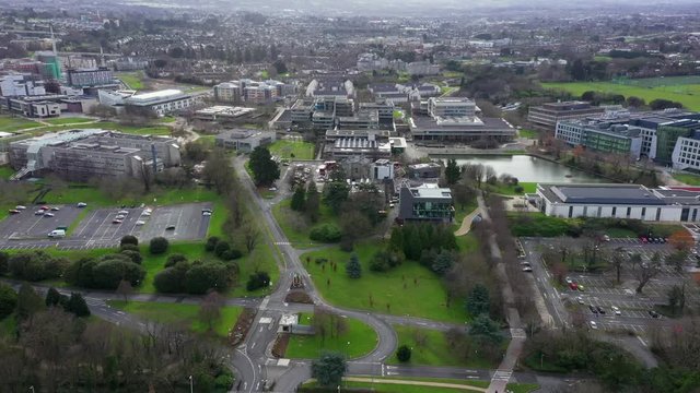 Aerial view of University College Dublin(UCD) is a research university in Dublin, Ireland, and a member institution of the National University of Ireland. UCD originates in a body founded in 1854.