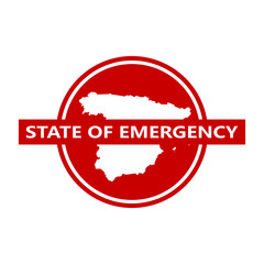 state of emergency, vector, spain