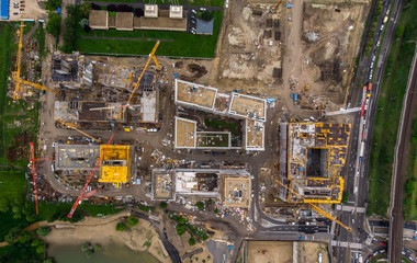 Construction site in the office district of Budapest