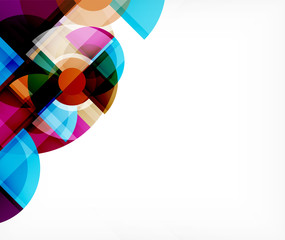 Abstract background, circle and triangle design round shapes overlapping. Geometric trendy template. Vector Illustration For Wallpaper, Banner, Background, Card, Book Illustration, landing page