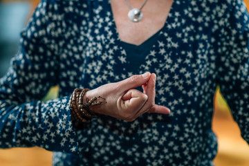 Hridaya or Spiritual Heart Mudra, used in Meditation for Self-Healing, Balancing and Opening of...