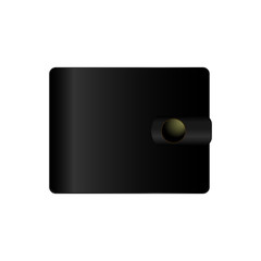 Man black wallet icon vector illustration isolated on a white background