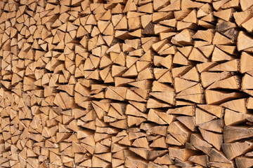 fire logs stacked in a pile
