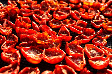 Sun dried Santorini cherry tomatoes.
