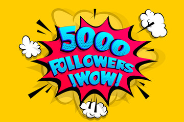 5000 followers thank you for media like