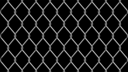 chain link metal fence realistic