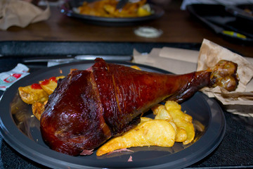 Roasted turkey leg