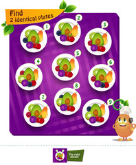 find 2 identical plates game