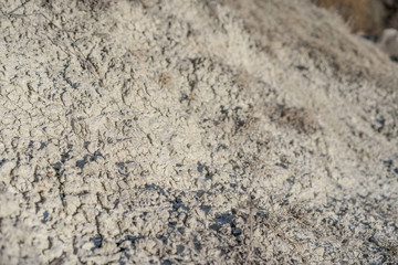 Clay in nature in the sun