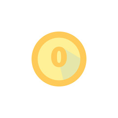 flat icon Of Number On Circle