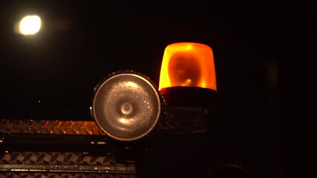 Emergency Light On Fire Truck