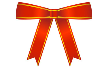 赤いリボン飾りのイラスト