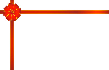 赤いリボン飾りのイラスト