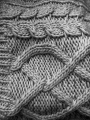 abstract background of rope pattern Aran knit wool