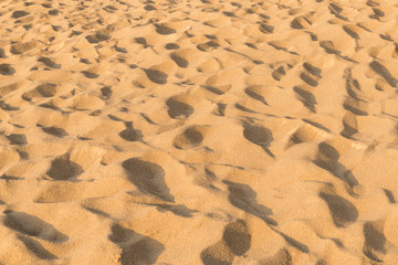 texture of sand pattern on a beach in the summer at Phuket, Thailand