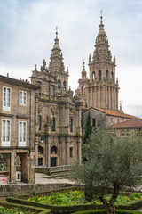 Fototapeta na wymiar Santiago de Compostela, Spain. Place of immaculate in Santiago de Compostela. Santiago de Compostela is the capital of the autonomous community of Galicia, in northwestern Spain.