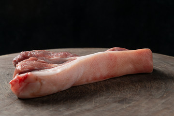 A large piece of fresh pork