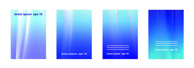 Set of covers design templates with  gradient background. Applicable for placards, banners, flyers, presentations, covers and reports. Vector Eps10.