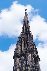 Fototapeta na wymiar st nicholas church tower in Hamburg, germany