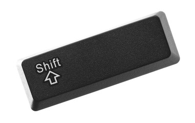 Shift, control button computer keyboard isolated on white background, clipping path