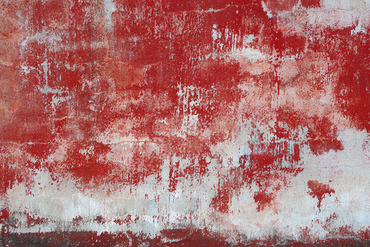 Background texture of an old concrete wall with peeling paint
