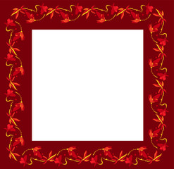 Rad frame with autumn leaves 