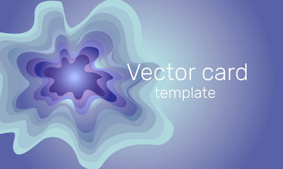 Vector banners with volumetric effect in lilac color. Illustration in japanese style cutting out of paper. Text frame for design, poster, business card.