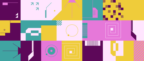 Retro Future Abstract Vector Pattern