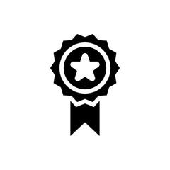 Star Badge Vector Icon Glyph Illustration