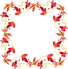 Obraz premium autumn leaves frame