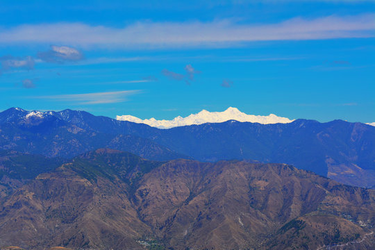 Snow peak mountain - Himalayan View - Lal Tibba - Mussoorie, Dehradun, Uttarakhand, India 