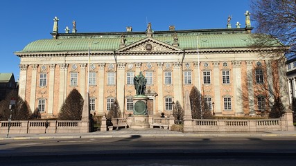 beautiful palace and blue sky. Sweden
