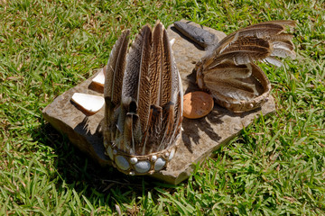 Old native cuban ritual objects