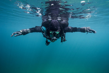 scuba diver in the sea