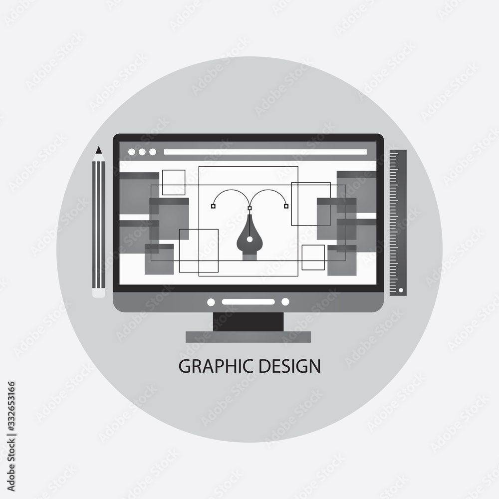 Poster design concepts icons for graphic and web design