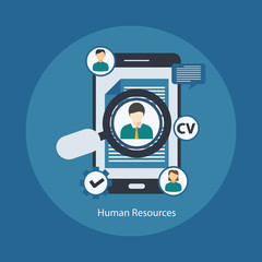 Naklejka premium Human Resource Management concept