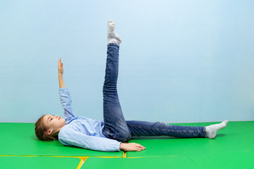teen girl engaged in physical therapy sensory integration