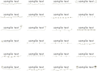 手描きのお花の見出しやタイトルの装飾/素材/吹き出し