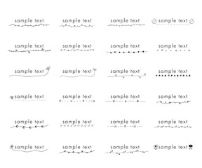 手描きのお花の見出しやタイトルの装飾/素材/吹き出し