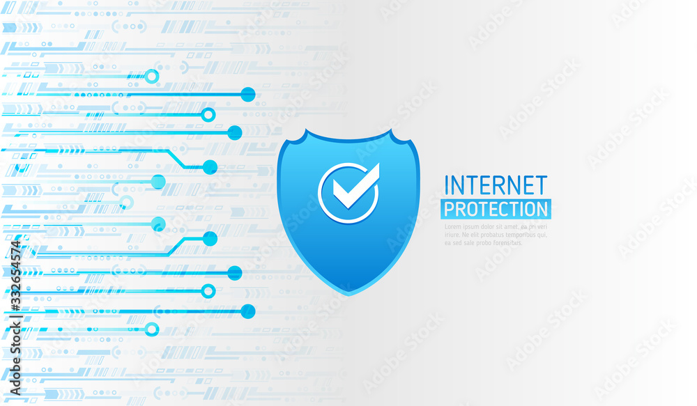 Leinwandbilder Future cyber technology web services for business and internet project. Concept of computer data encryption. Hi-tech vector illustration.