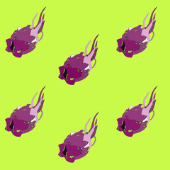 Pitaya pattern for using to design wallpaper, textile, covers
