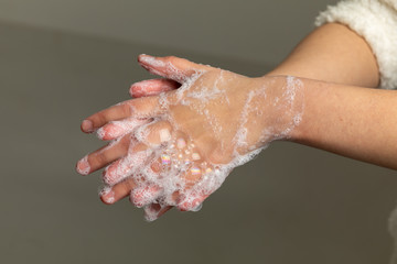 Washing hands with soap against disease infection versus flu or infulenza