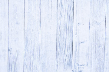 Weathered whitewash blue tint wood textured material background