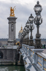 Fototapeta na wymiar Paris France. Bridge over river Seine
