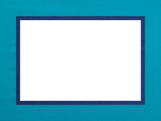 Cyan-blue textured decorative rectangular frame with a free white field for creative work.