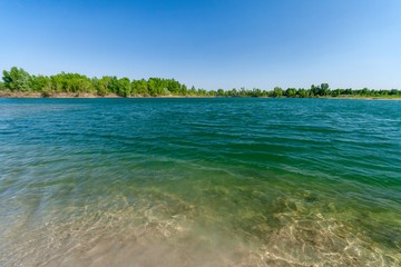 Quarry lake near Szalkszentmarton in Hungary.