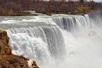 Niagara Falls viewed from an American side