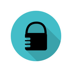 Combination lock long shadow icon. Simple glyph, flat vector of web icons for ui and ux, website or mobile application