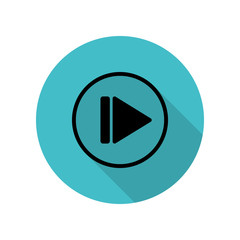 Slow-motion sign long shadow icon. Simple glyph, flat vector of web icons for ui and ux, website or mobile application