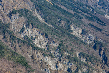 Mountain range. Close up view. Monte Quarnan, Italian Alps, near Gemona, Friuli Venezia Giulia, Italy